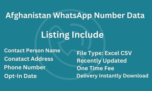阿富汗 WhatsApp 数据库