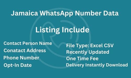 牙买加 WhatsApp 数据库
