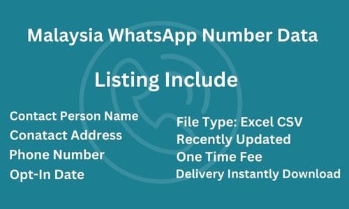 马来西亚 WhatsApp 数据库