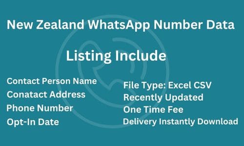 新西兰 WhatsApp 数据库